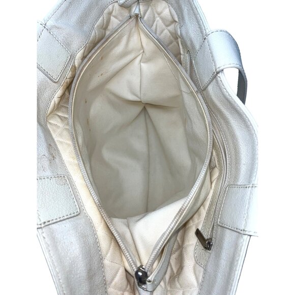 Chanel Ivory Goatskin Perforated Large CC Tote - Picture 10 of 12